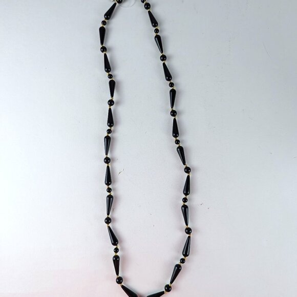 Vintage Ahbra-Cale Collection Black Beaded Necklace - Picture 6 of 6